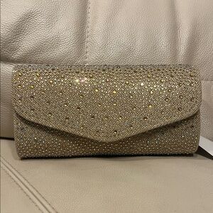 Sparkling Gold Rhinestone Clutch NEW